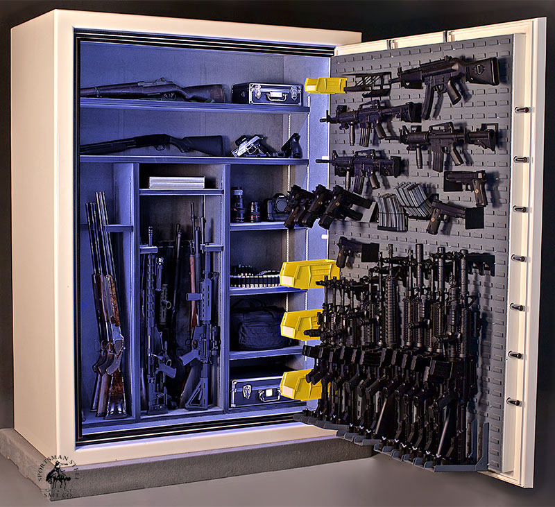 Sportsman Safes interior with gun racks