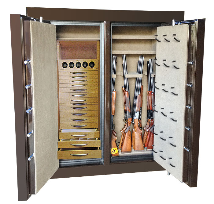 Gun safe jewelry safe combination