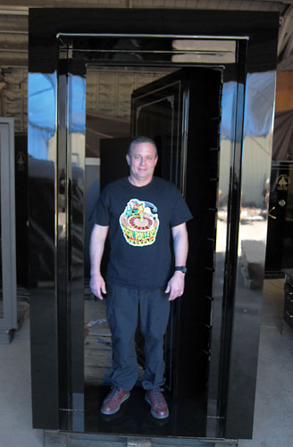 Very large steel storm shelter door