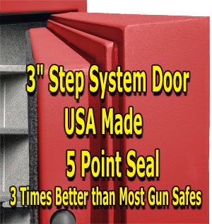 Sergeant gun safe Iron American series step system door
