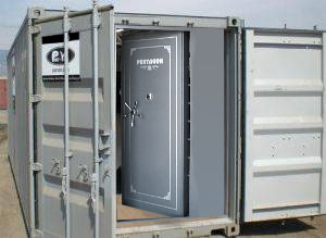 vault door in container