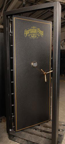 Inward swinging vault door