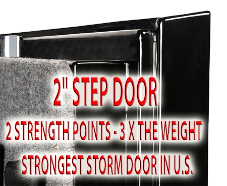 Storm Door with step system