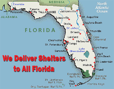 Tornado danger zones in Florida