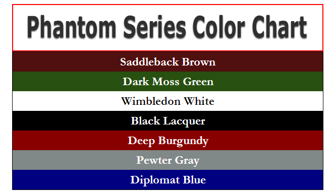 Phantom vault door color chart