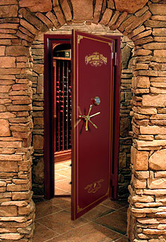 Wine room vault door