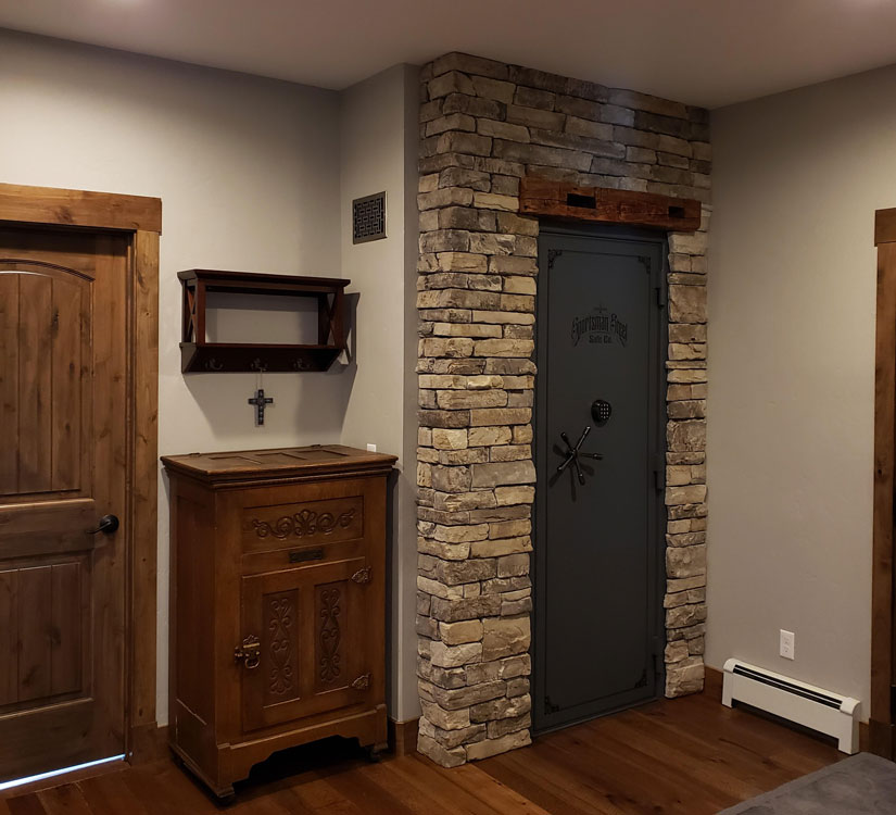 Custom Vault Door - Encased in stone