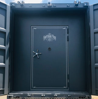 container vault door closed