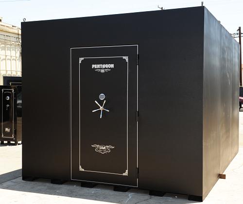 Large vault room storm shelter for Oklahoma
