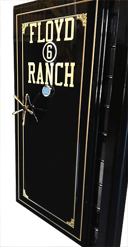 Custom pinstriping on Sportsman Safe Vault Door