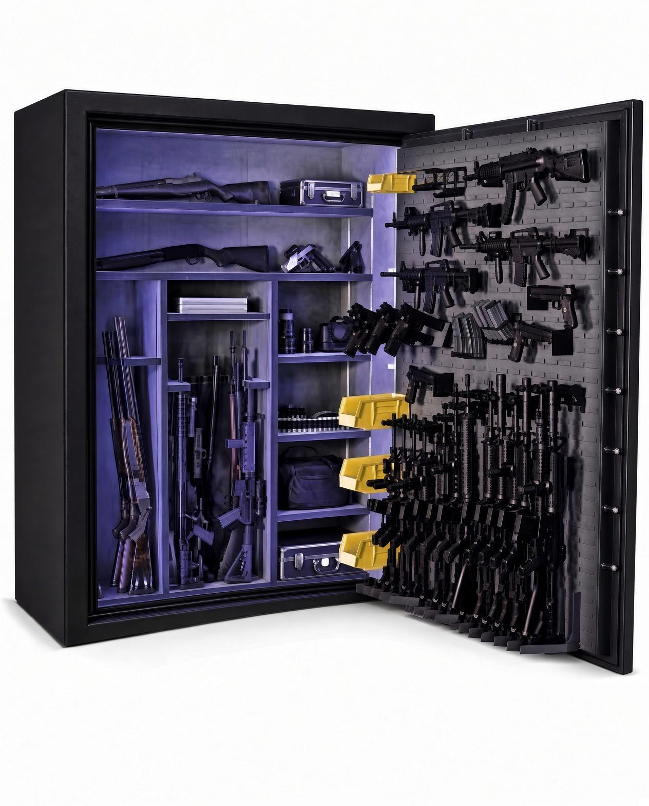 Iron-American Series gun safe open with a full tactical interior