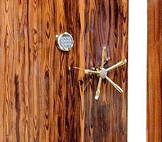 custom wood grain finish safe and vault door