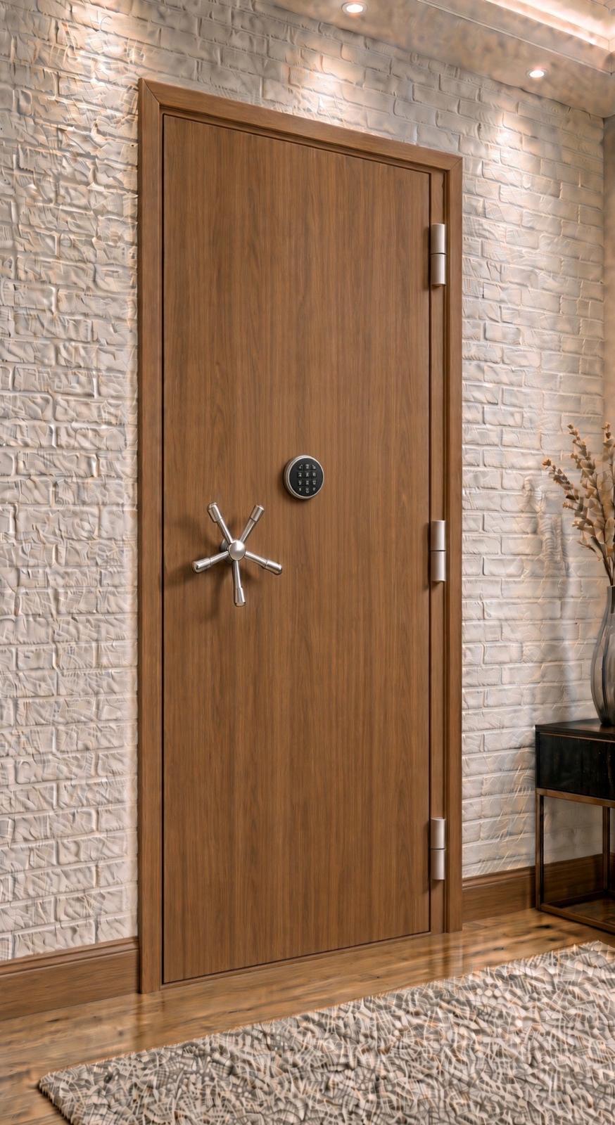 The Designer Series Vault Door — Medium Wood Finish