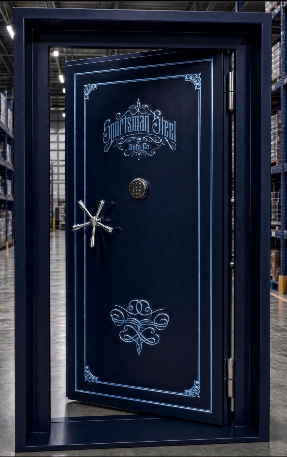 Federalist Series Vault Door — Ocean Blue — Silver Accents