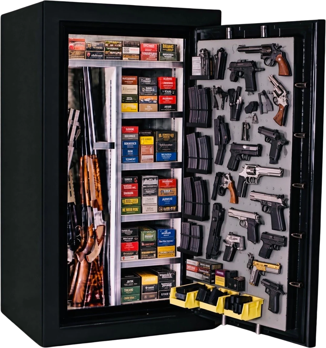 IRON AMERICAN 35 gun safe door open