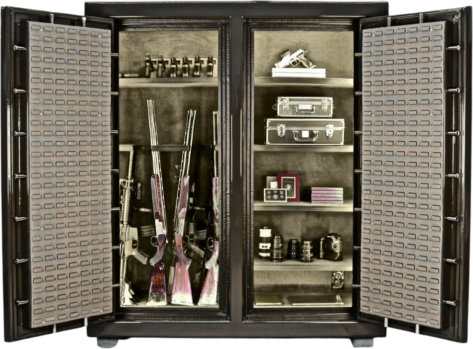 Iron American Twin Door gun safe door open