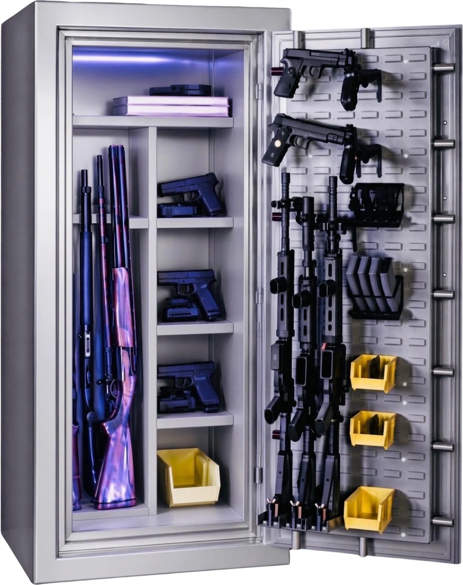 TACTICAL AMERICAN 35 gun safe door open