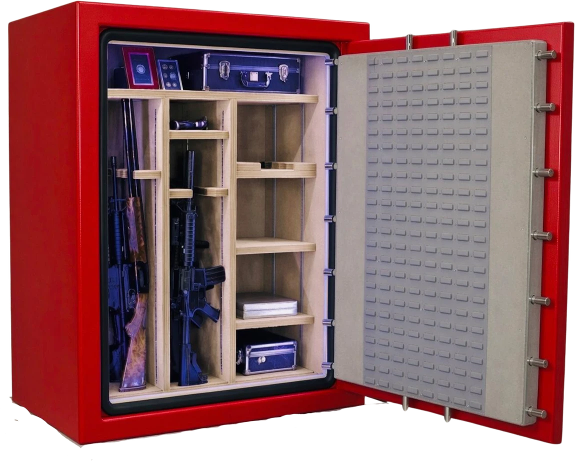 TACTICAL AMERICAN 48 gun safe door open
