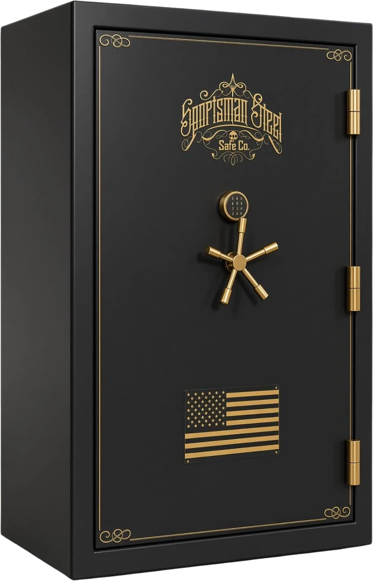 TACTICAL AMERICAN 50 gun safe closed