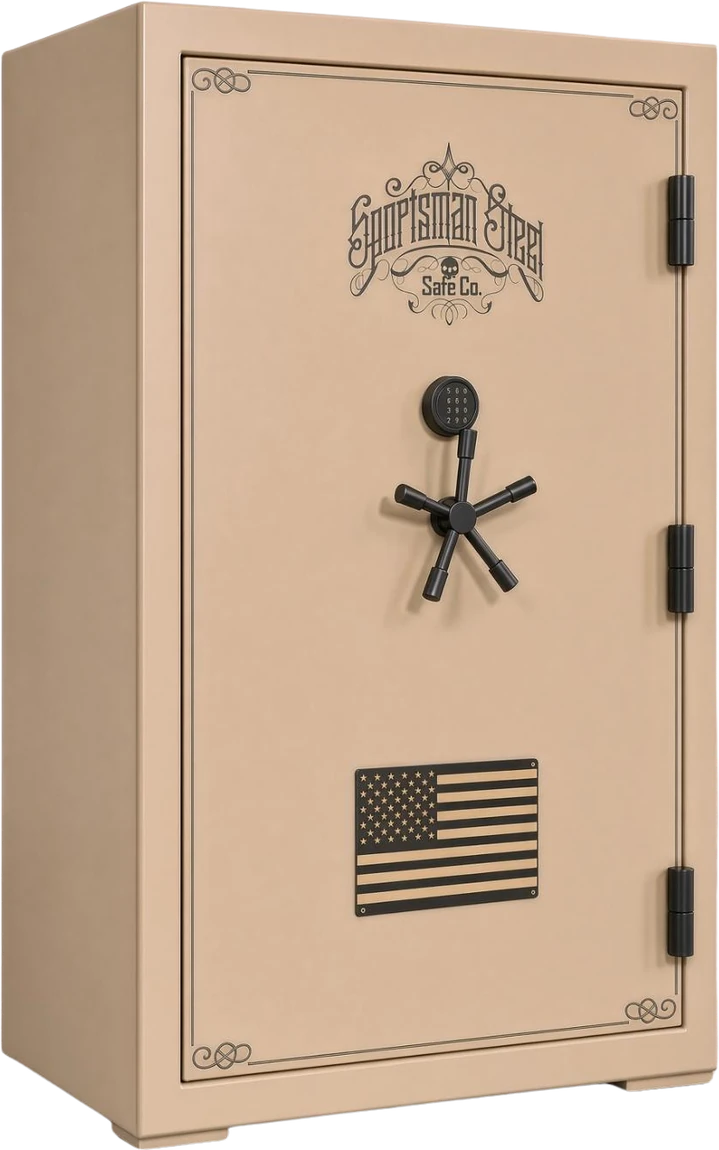 TACTICAL AMERICAN 50 gun safe closed