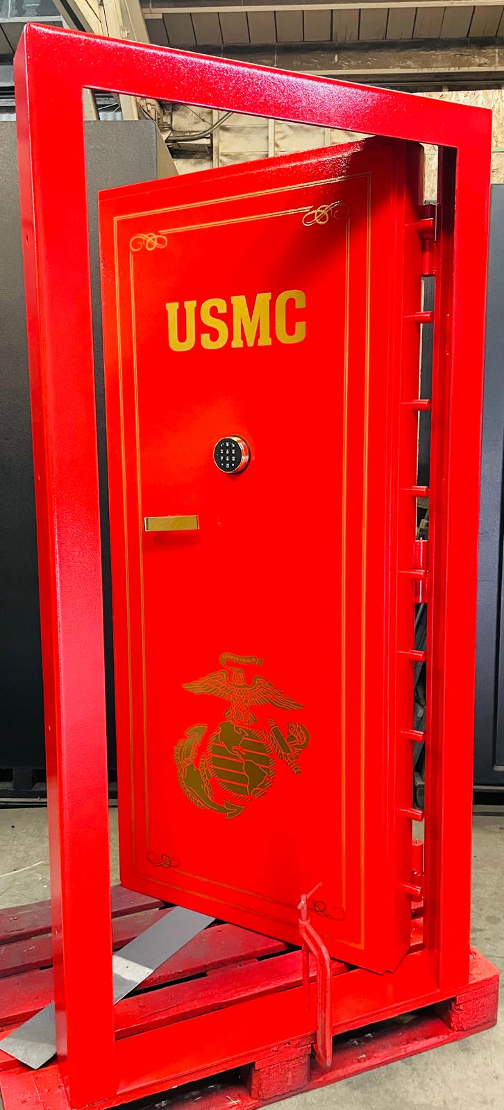 Gibralter vault door with bullet resistant steel plating