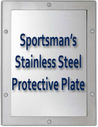 Vault door stainless steel protective plate