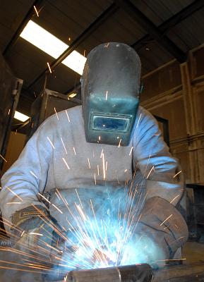 Sportsman Steel Safes certified welder, welding vault door