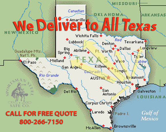 Tornado and Storm Shelter Safe Room Shipping Map