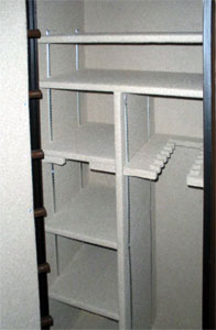 gun storage safe interior