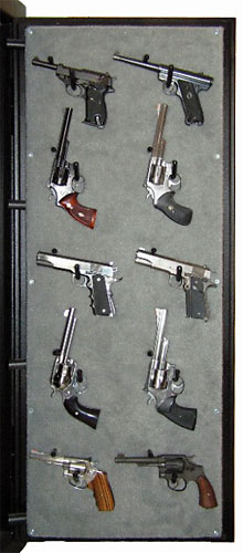 Vault door pistol holder