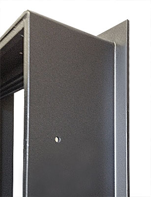 Custom vault door frame and edge detail